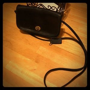 1980s vintage leather coach mini bag